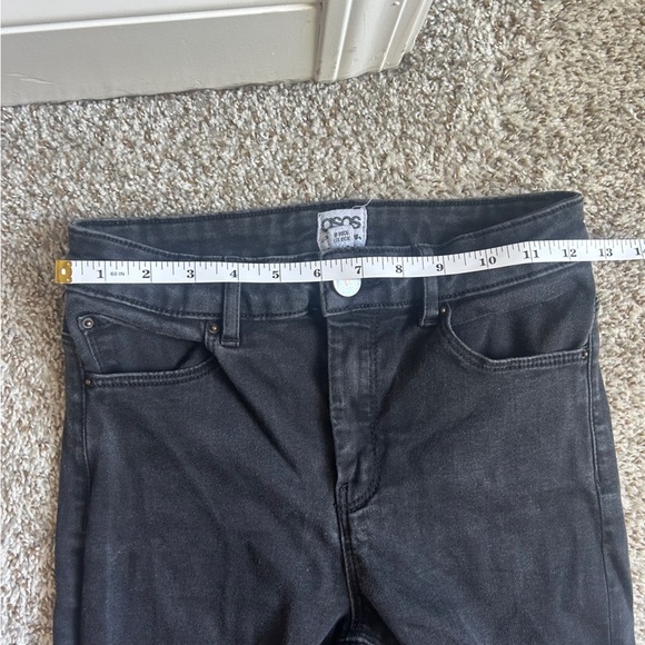 🦋 ASOS Black Skinny Jeans Distressed Stretch Denim Casual Streetwear 26 - Picture 8 of 8